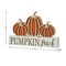 Set of 2 11.75"L Fall Wooden "PUMPKIN PATCH" Pumpkins Table Sign